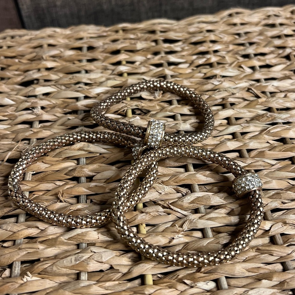 Three Gold Cable Bracelet